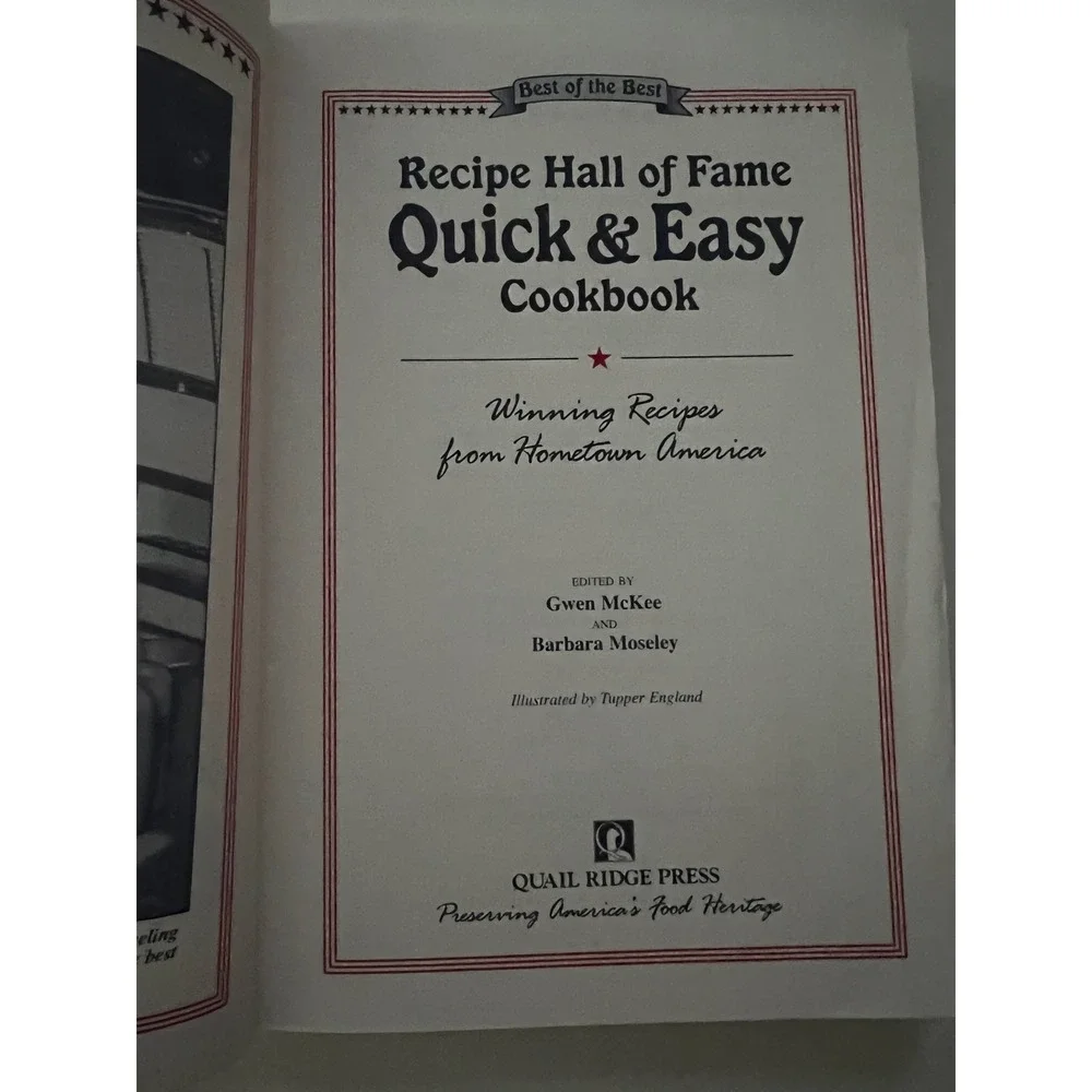 Recipe Hall of Fame Quick & Easy Cookbook Winning Recipes Hometown‎ America 2001